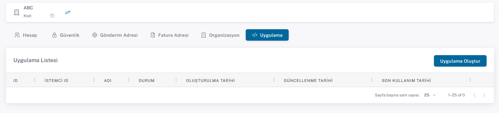 Application Page